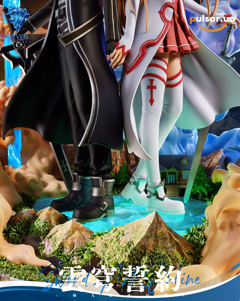 Оригінальна аніме фігурка «1/6 Scale Yuuki Asuna and Kirigaya Kazuto-Sword Art Online-Seven Studio», фото 5