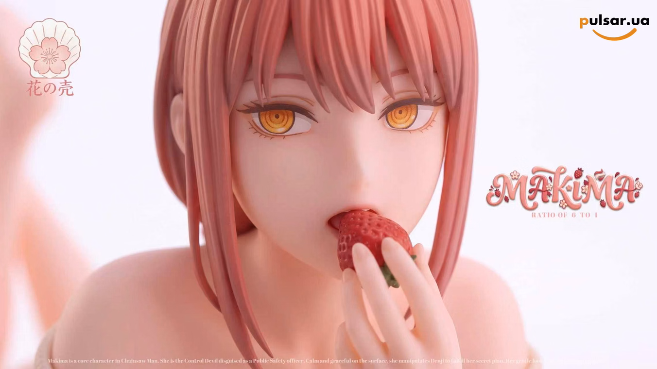 Оригінальна аніме фігурка «1/6 Scale Strawberry Makima-Chainsaw Man-Flower Shell Studio», фото 7