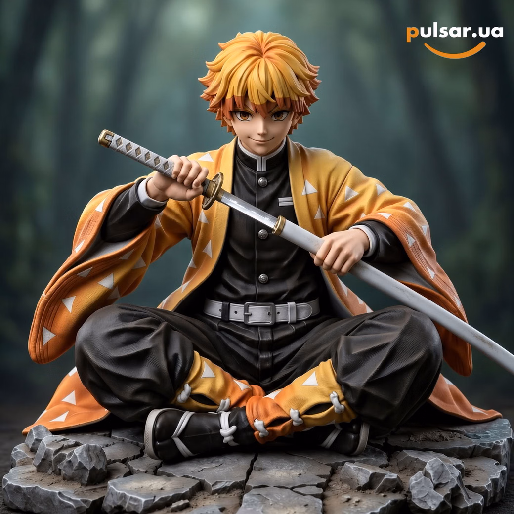 Оригінальна аніме фігурка «1/6 Scale Sitting Agatsuma Zenitsu-Demon Slayer-Lolita Studio»
