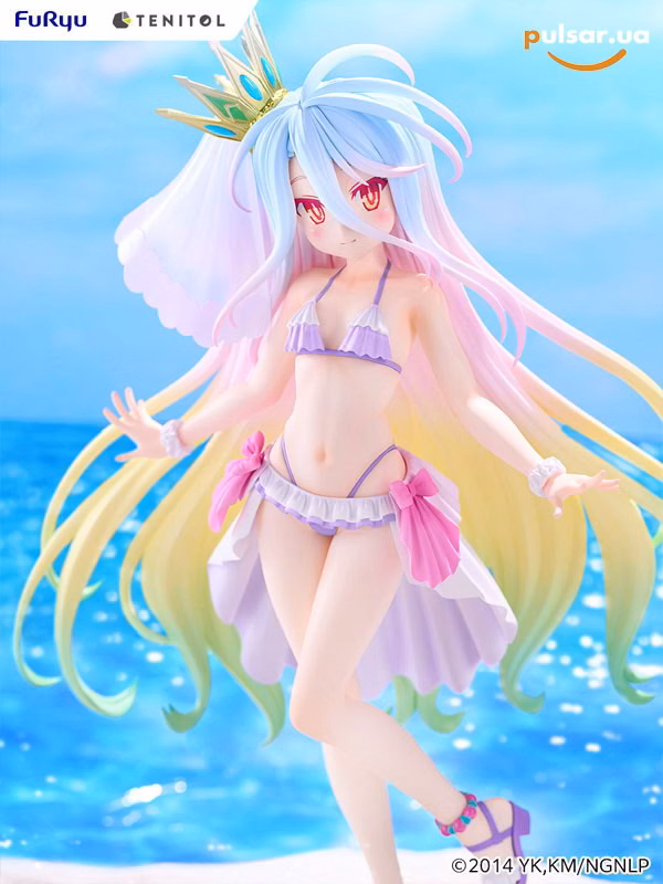 Оригінальна аніме фігурка «TENITOL TALL No Game No Life Shiro Swimsuit Dress ver. Complete Figure», фото 5