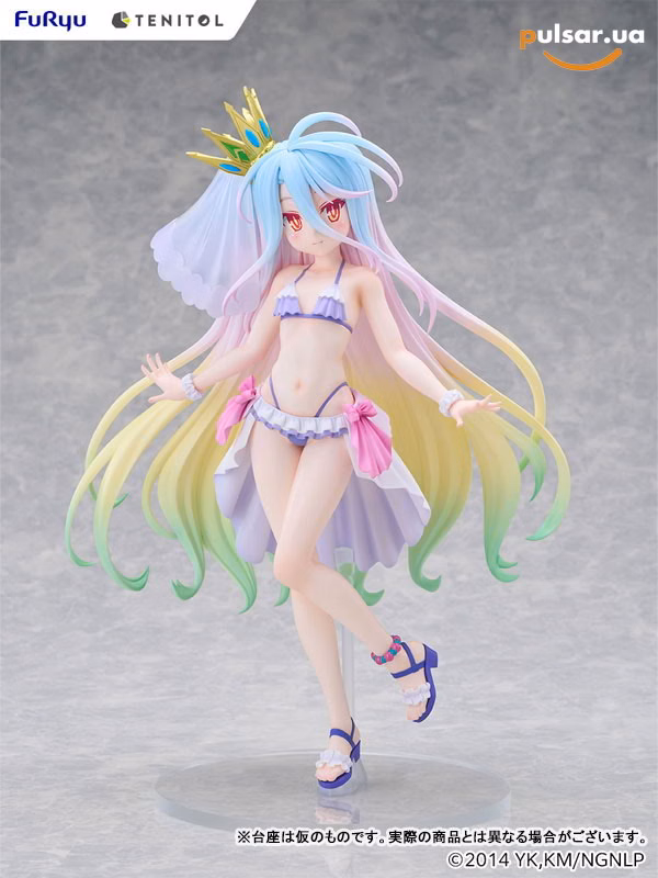 Оригінальна аніме фігурка «TENITOL TALL No Game No Life Shiro Swimsuit Dress ver. Complete Figure», фото 7