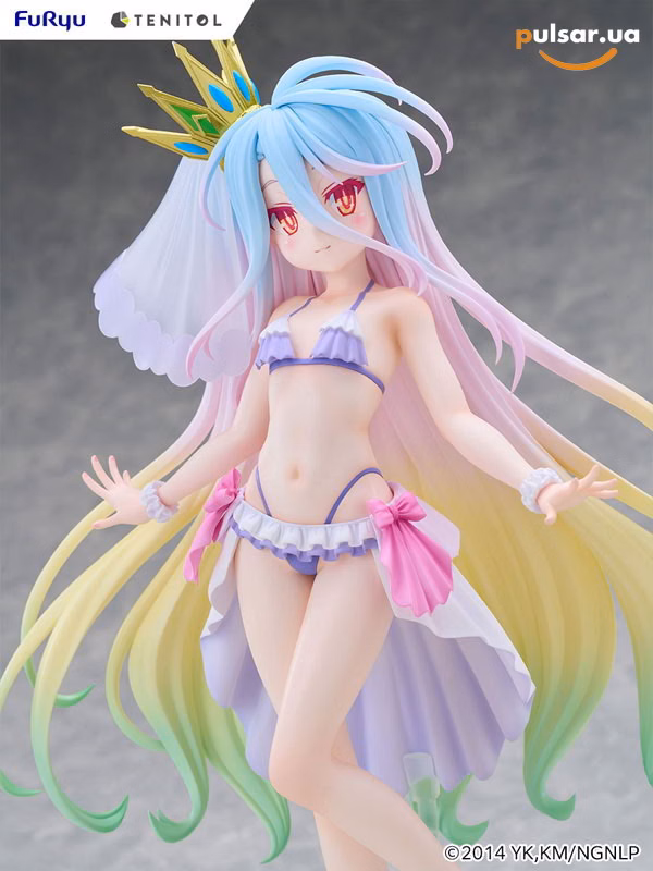 Оригінальна аніме фігурка «TENITOL TALL No Game No Life Shiro Swimsuit Dress ver. Complete Figure», фото 11