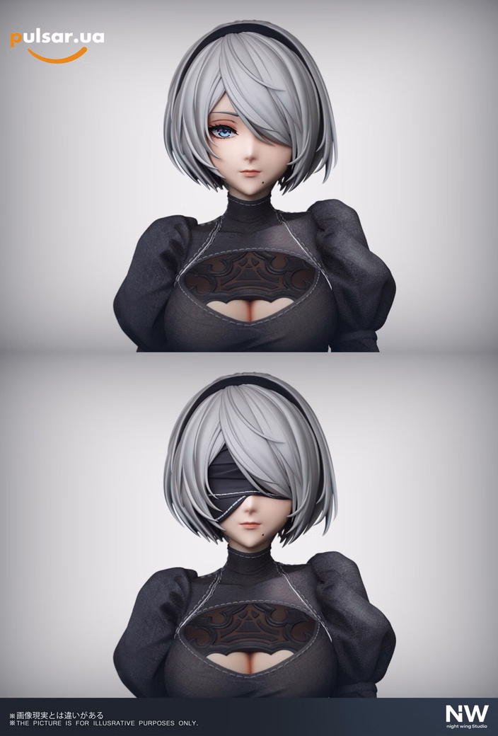 Оригінальна аніме фігурка «1/6 and 1/4 Scale YoRHa No.2 Type B 2B-NieR:Automata-Night Wing Studio», фото 9