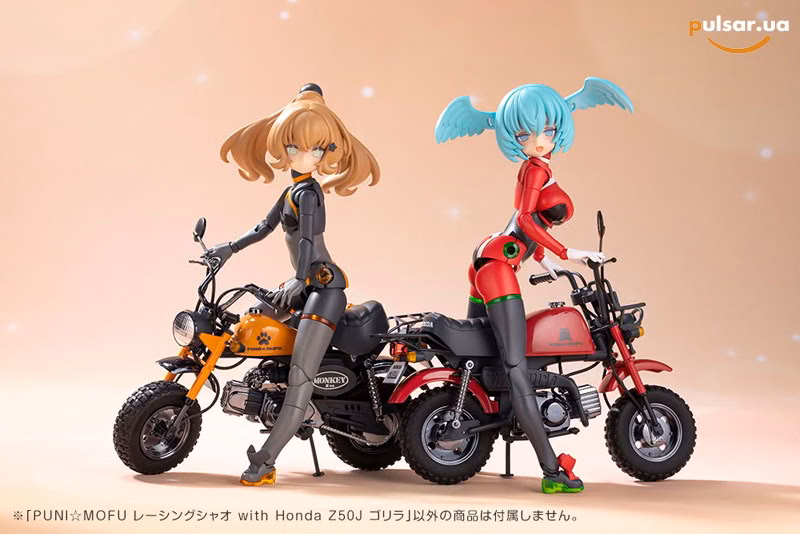 Оригінальна аніме фігурка «Megami Device PUNI*MOFU RACING XIAO with Honda Z50J Gorilla Plastic Model», фото 17