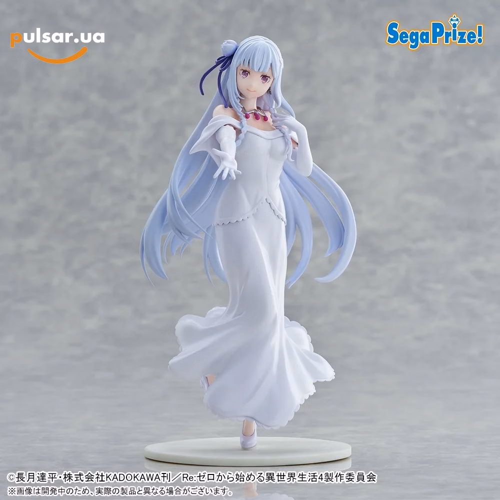 Оригінальна аніме фігурка «Re:Zero Starting Life in Another World XStellar - Emilia Wedding Dress Ver.»