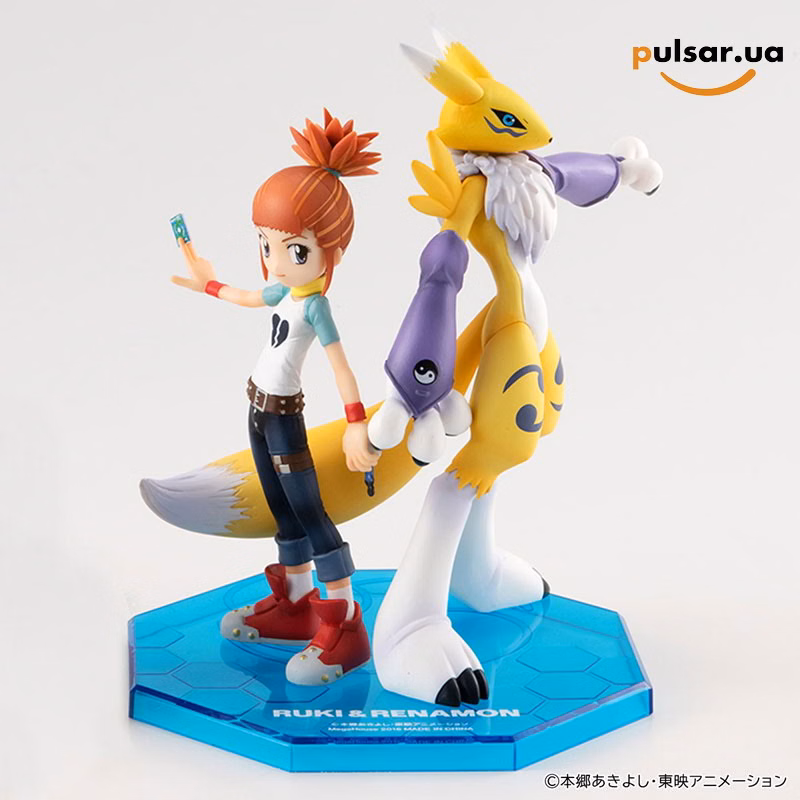 Оригінальна аніме фігурка «G.E.M. Series Digimon Tamers Renamon & Rika Nonaka Complete Figure»