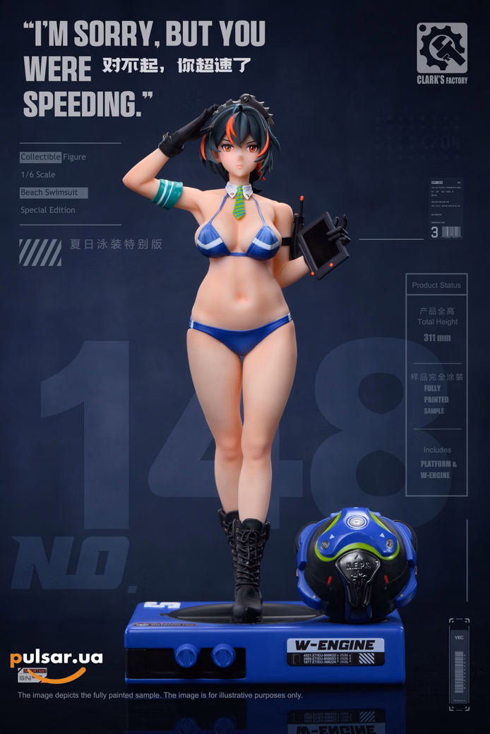 Оригінальна аніме фігурка  «1/6 Scale Swimming Suit Ellen Joe-Zenless Zone Zero-Clarke's Factory Studio»