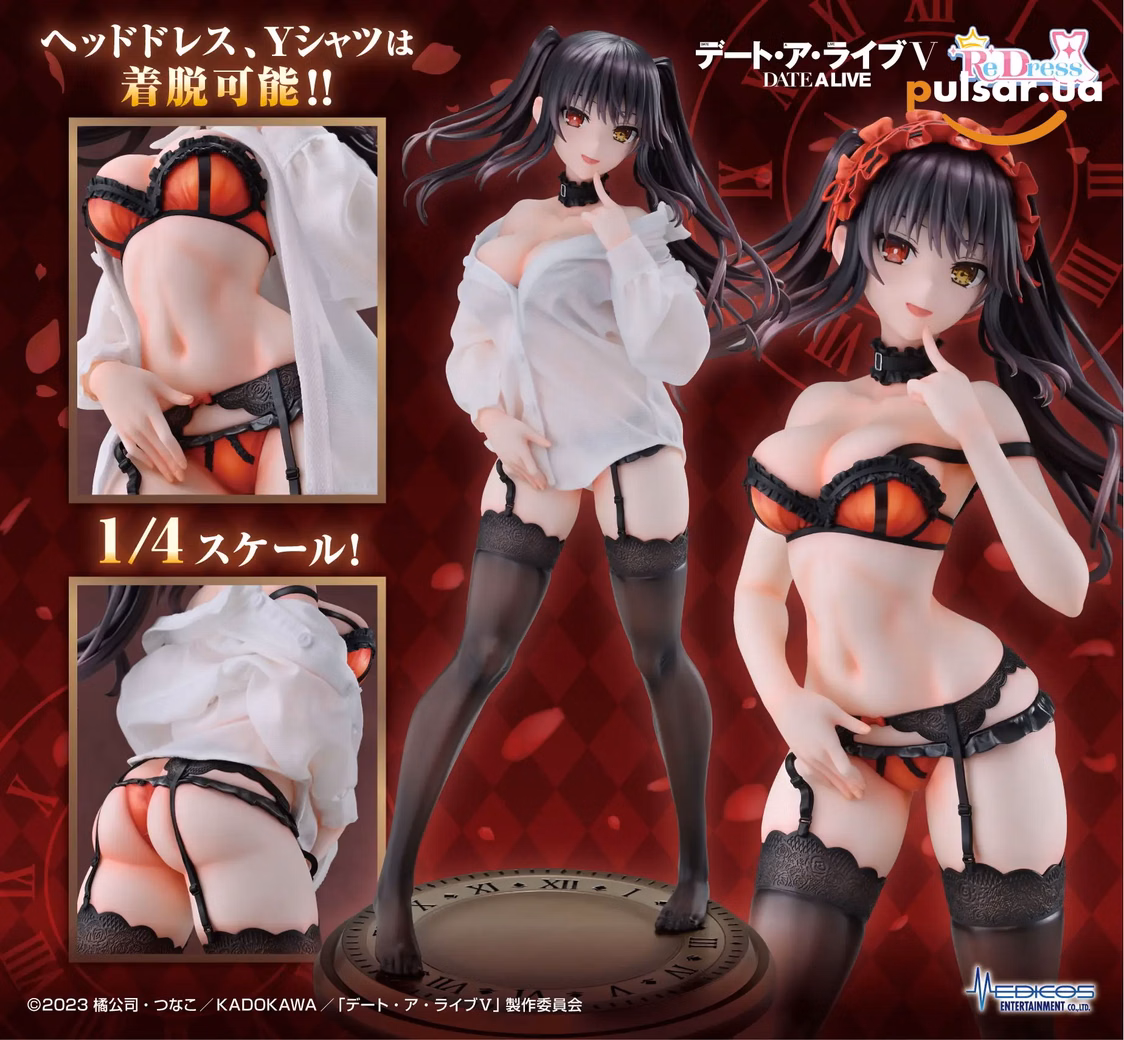 Оригинальная аниме фигурка «TV Anime "Date A Live V" Re Dress Kurumi Tokisaki 1/4 Dress Shirt Ver. Complete Figure», фото 20