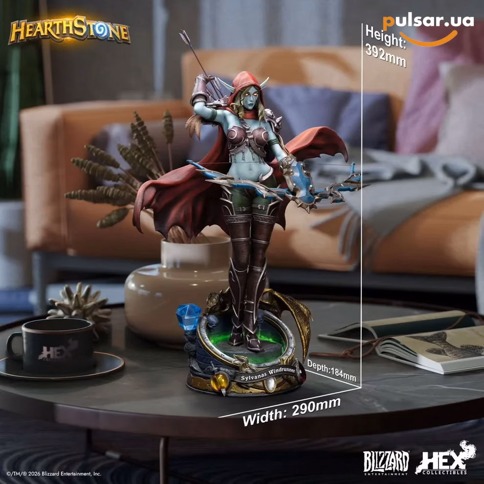 Оригінальна sci-fi фігурка  «Blizzard Entertainment × HEX Collectibles Hearthstone – Sylvanas Windrunner 1/6 Scale Statue», фото 7