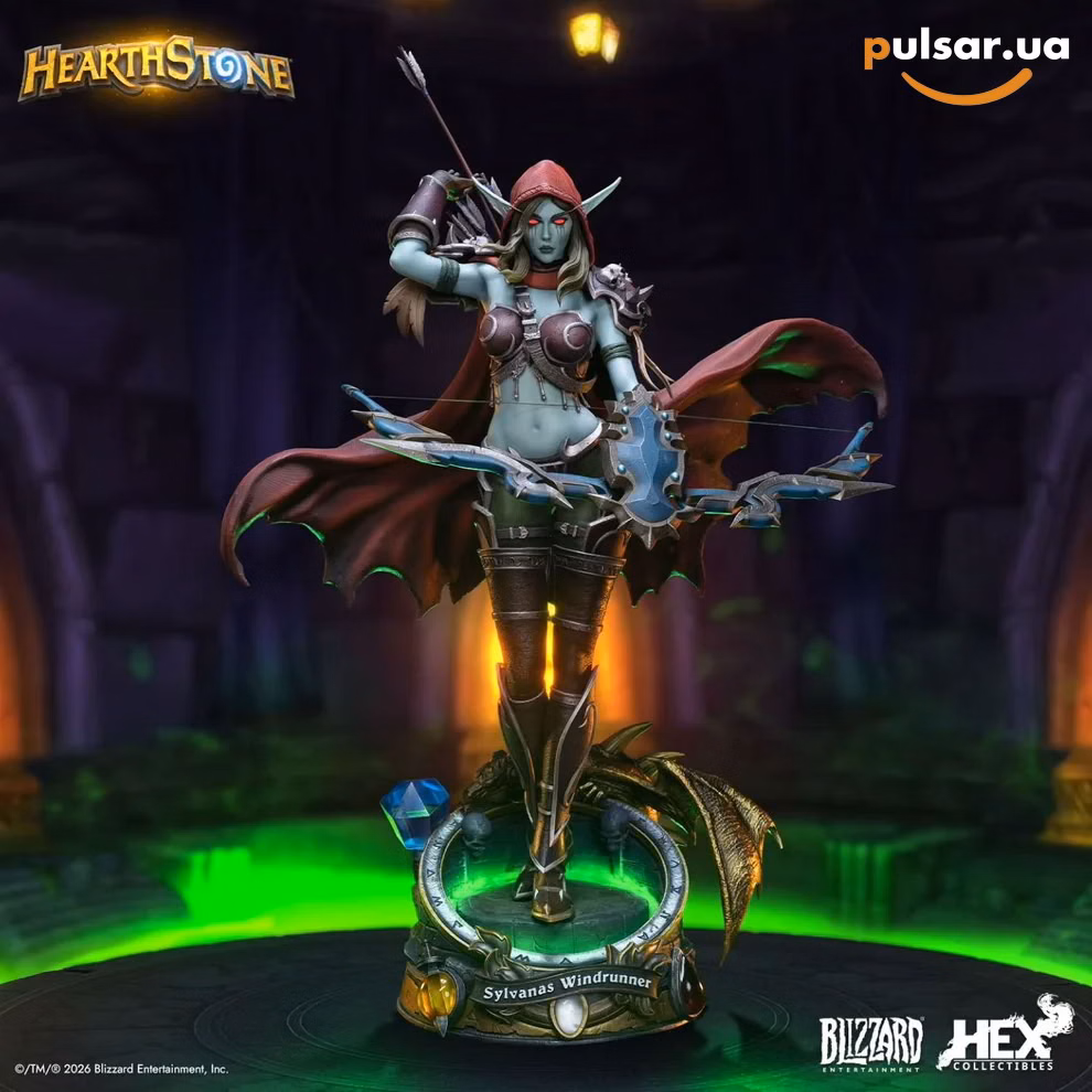 Оригінальна sci-fi фігурка  «Blizzard Entertainment × HEX Collectibles Hearthstone – Sylvanas Windrunner 1/6 Scale Statue», фото 3