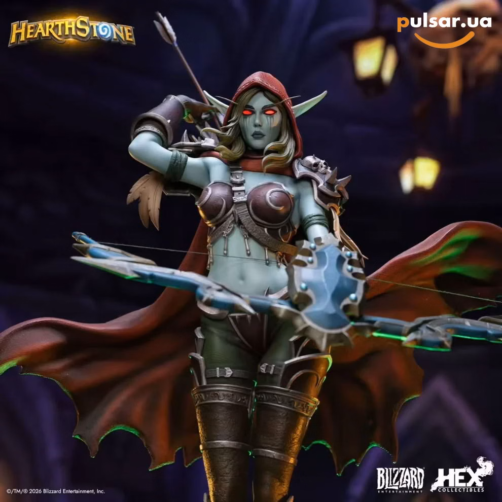 Оригінальна sci-fi фігурка  «Blizzard Entertainment × HEX Collectibles Hearthstone – Sylvanas Windrunner 1/6 Scale Statue», фото 4