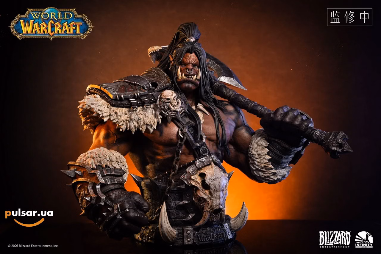 Оригінальна sci-fi фігурка «1/3 Scale Bust of Grommash Hellscream Licensed-World of Warcraft-Infinity Studio», фото 2