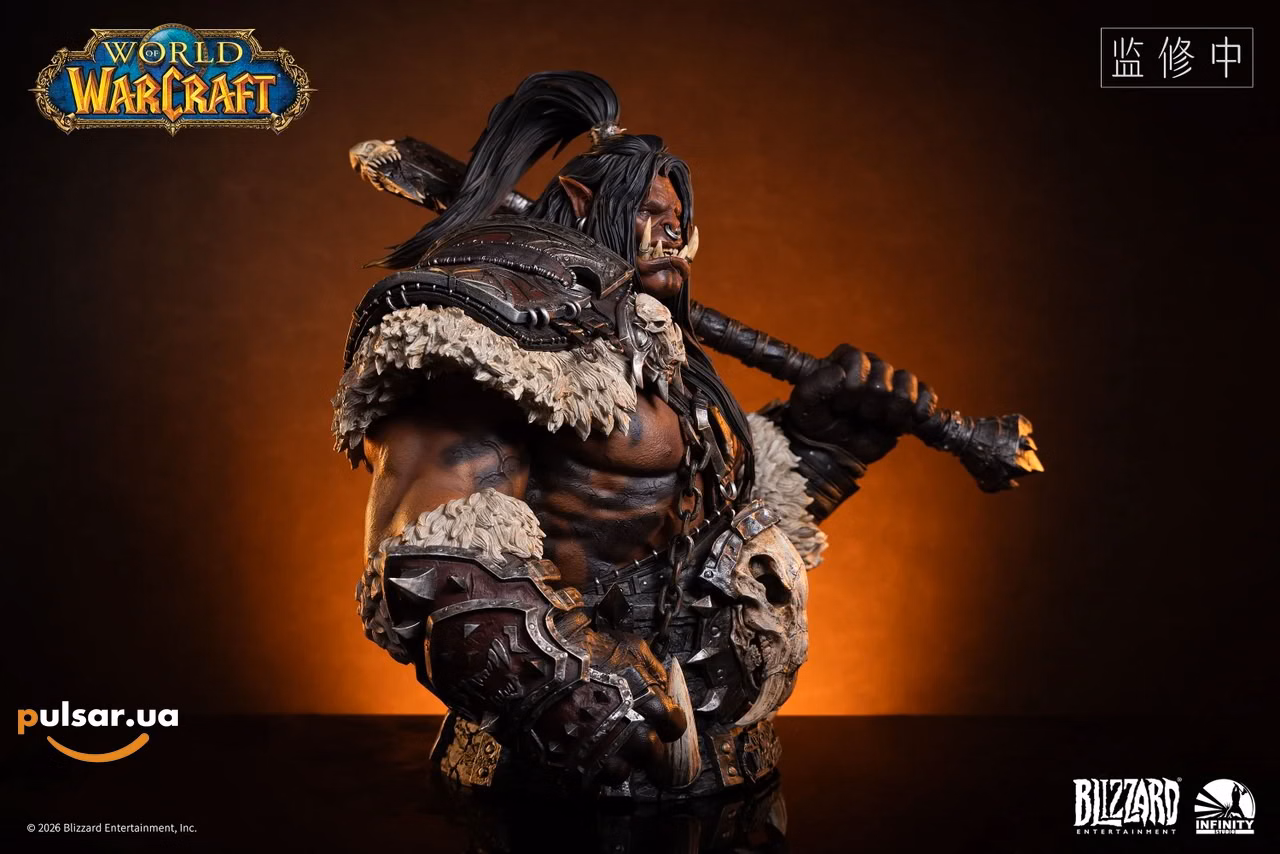 Оригінальна sci-fi фігурка «1/3 Scale Bust of Grommash Hellscream Licensed-World of Warcraft-Infinity Studio», фото 3