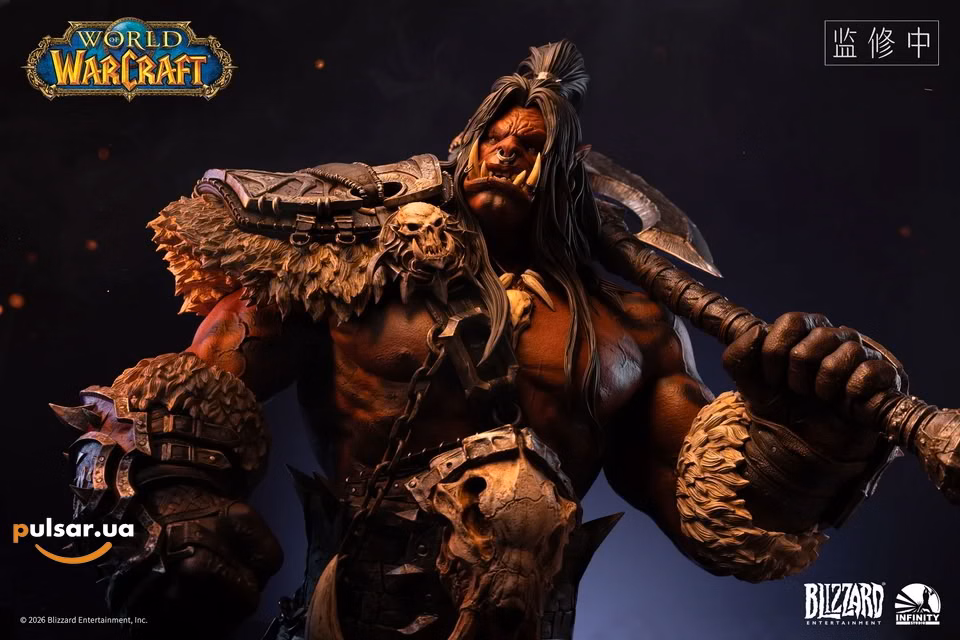 Оригінальна sci-fi фігурка «1/3 Scale Bust of Grommash Hellscream Licensed-World of Warcraft-Infinity Studio», фото 4