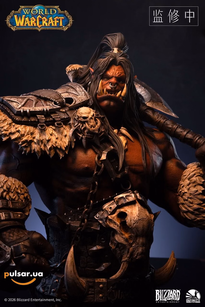 Оригінальна sci-fi фігурка «1/3 Scale Bust of Grommash Hellscream Licensed-World of Warcraft-Infinity Studio», фото 5