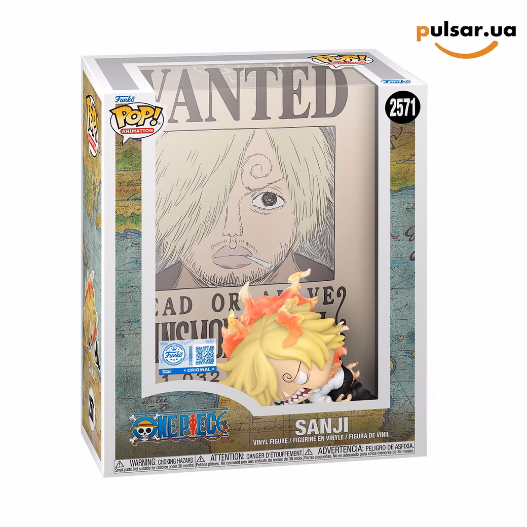 Вінілова фігурка «Funko POP! • Poster • One Piece ◉ Sanji (Wanted) № 2571»