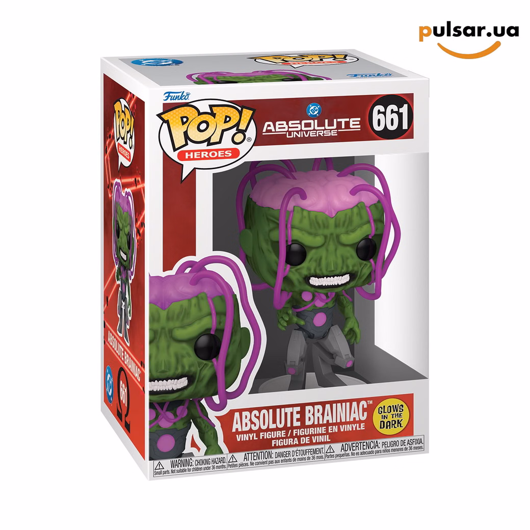Вінілова фігурка «Funko POP! • • DC Comics ◉ Absolute Brainiac (Glows) №661»