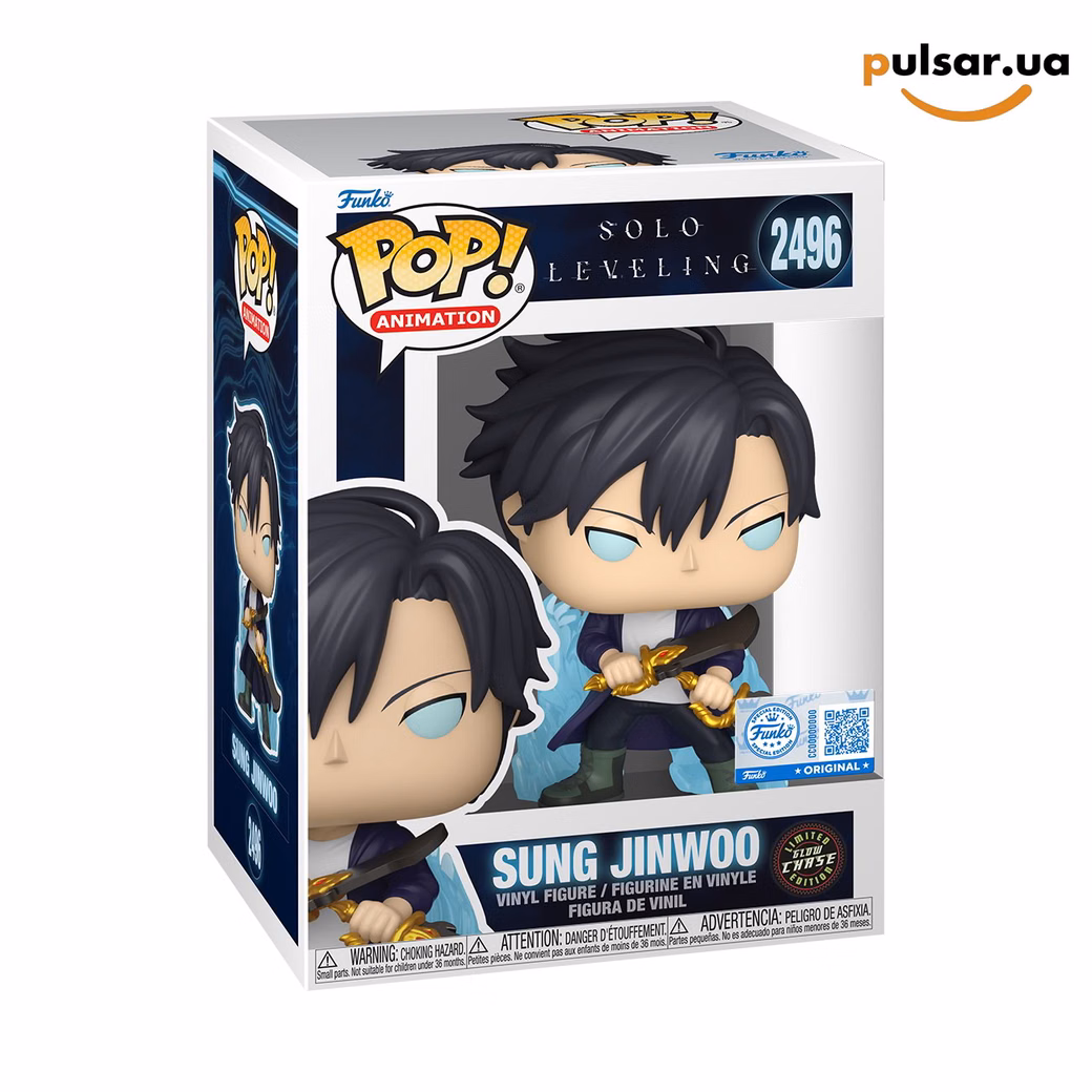 Вінілова фігурка «Funko POP! • Chalice Collectibles Exclusive • Solo Leveling ◉ Sung Jinwoo (Blue Aura) № 2496», фото 3