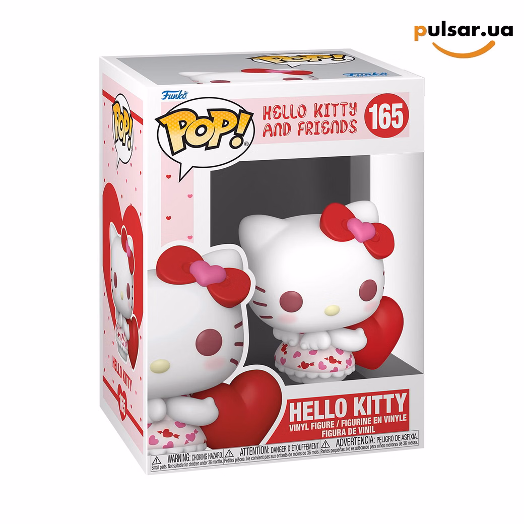 Вінілова фігурка «Funko POP! • • Sanrio ◉ Hello Kitty (Valentine Heart Outfit) № 165»