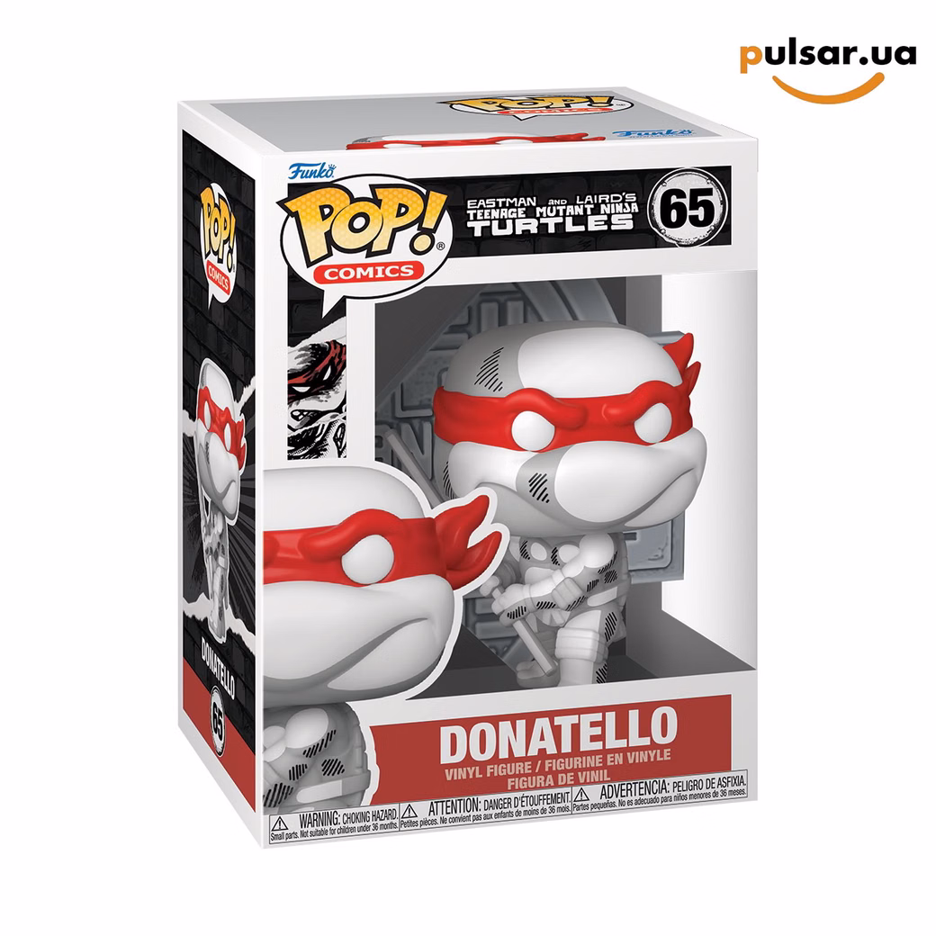 Вінілова фігурка «Funko POP! • • Teenage Mutant Ninja Turtles ◉ Donatello (Battle Damaged) (Comic Deco) № 65»