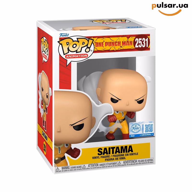 Виниловая фигурка  «Funko POP! • Funko Exclusive • One-Punch Man ◉ Saitama (Punching) № 2531»