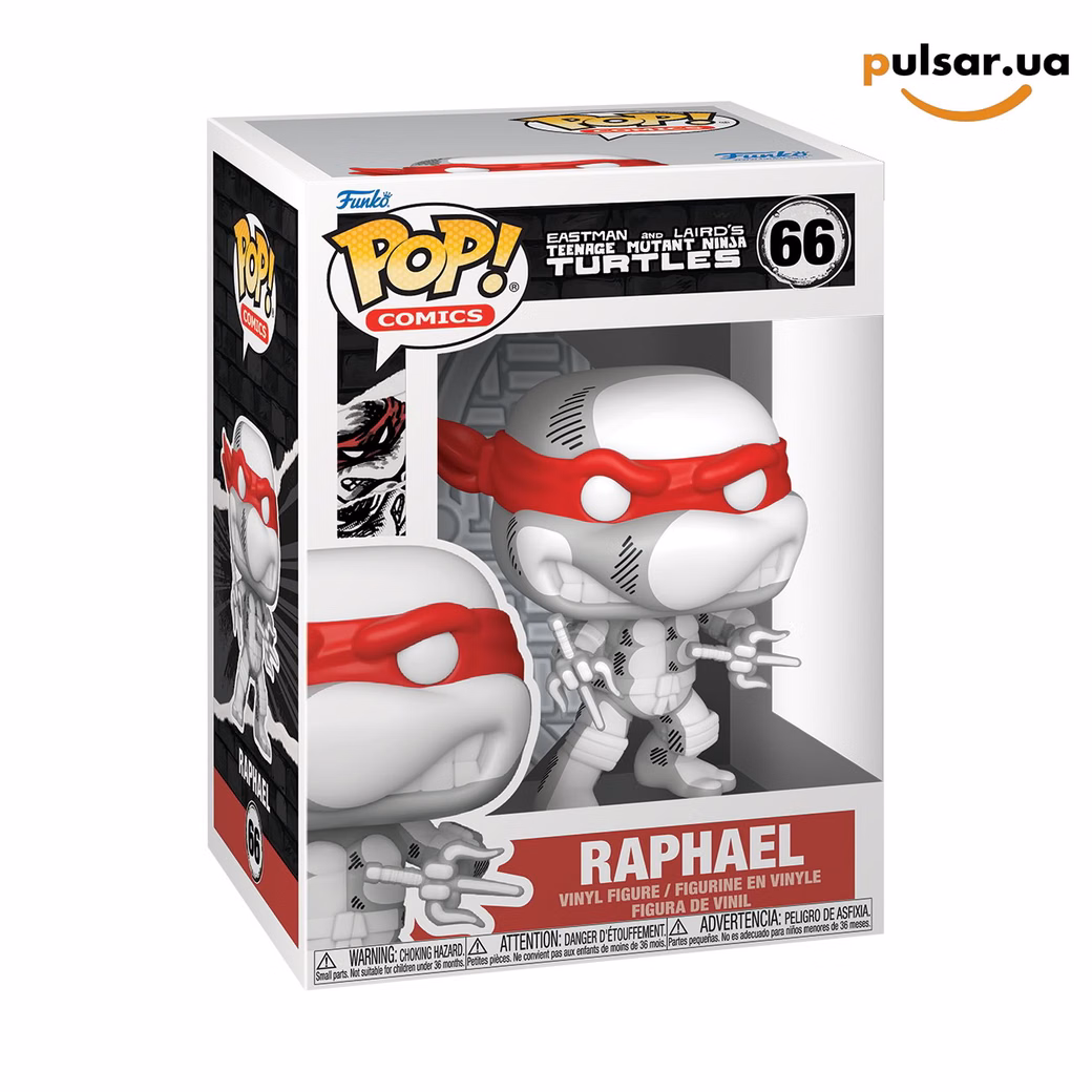 Вінілова фігурка «Funko POP! • • Teenage Mutant Ninja Turtles ◉ Raphael (Battle Damaged) (Comic Deco) № 66»