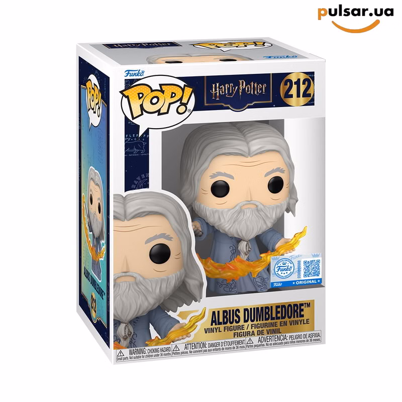 Виниловая фигурка  «Funko POP! • • Harry Potter ◉ Albus Dumbledore (Flames) № 212»