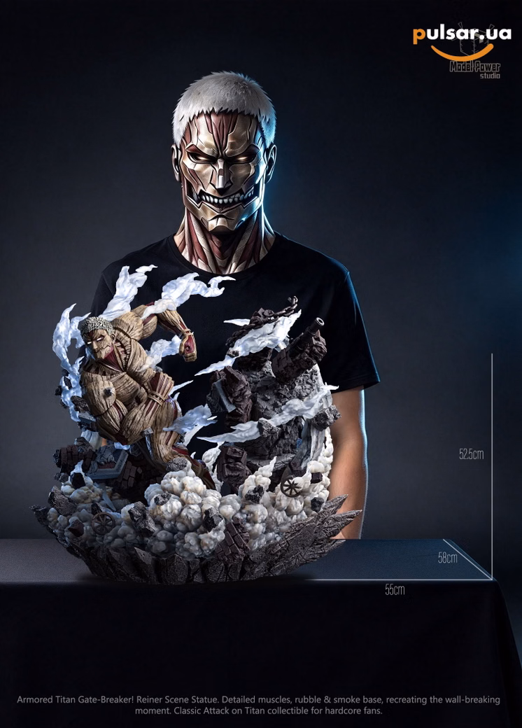 Оригинальная аниме фигурка  «The Armored Titan-Attack on Titan-Model Power studio», фото 2