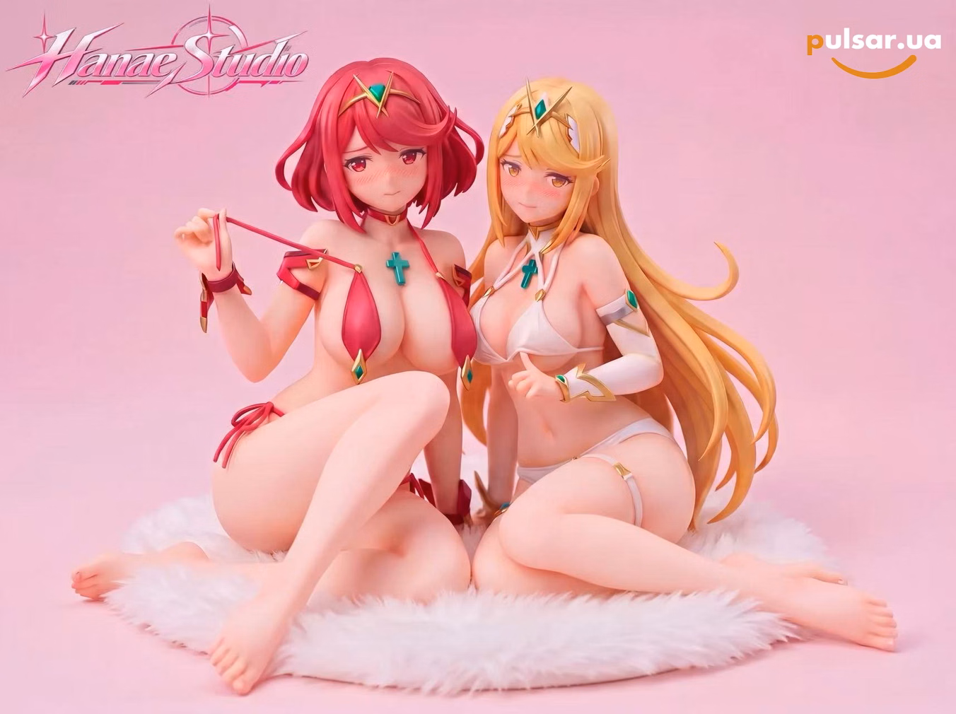Оригінальна аніме фігурка «1/6 Scale Swimming Suit Mythra and Pyra-Xenoblade Chronicles 2-Hanae Studio», фото 5