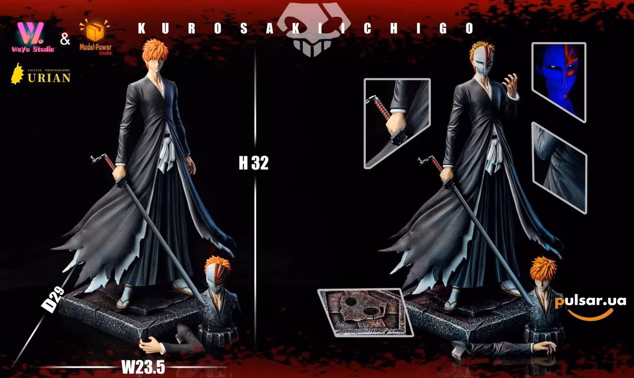Оригинальная аниме фигурка  «1/6 Scale Kurosaki Ichigo-Bleach-WoYo × Model Power Studio», фото 3