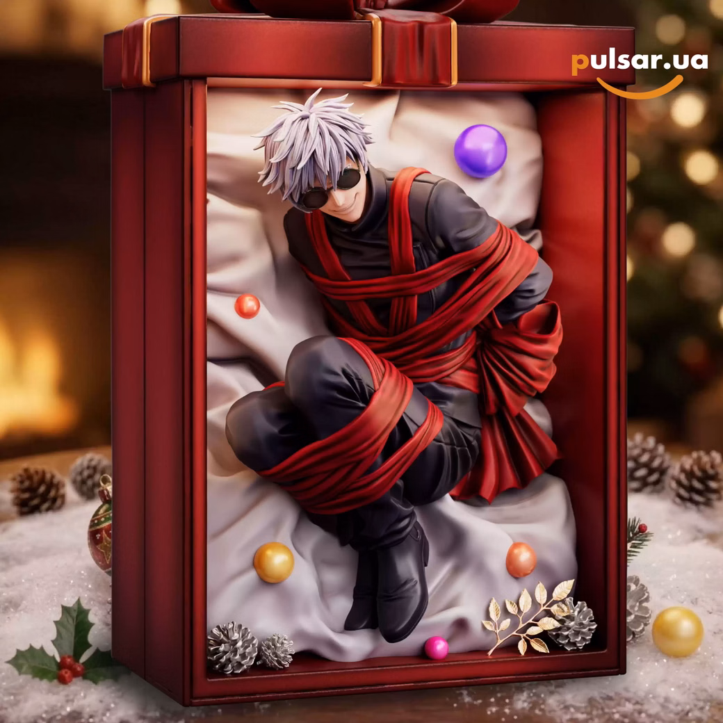 Оригинальная аниме фигурка «Christmas Gift Box Gojo Satoru-Jujutsu Kaisen-Flower Shell Studio», фото 2