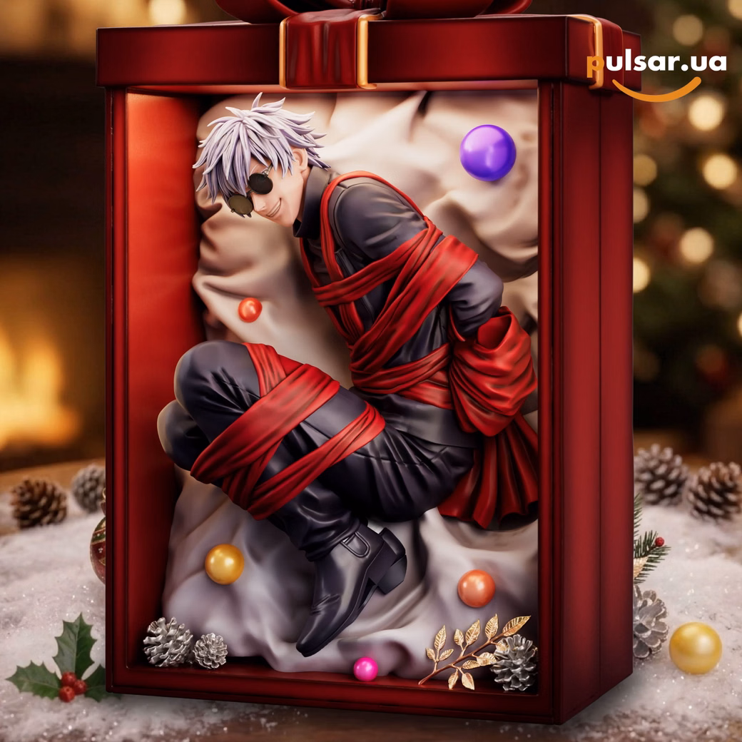 Оригинальная аниме фигурка «Christmas Gift Box Gojo Satoru-Jujutsu Kaisen-Flower Shell Studio», фото 4