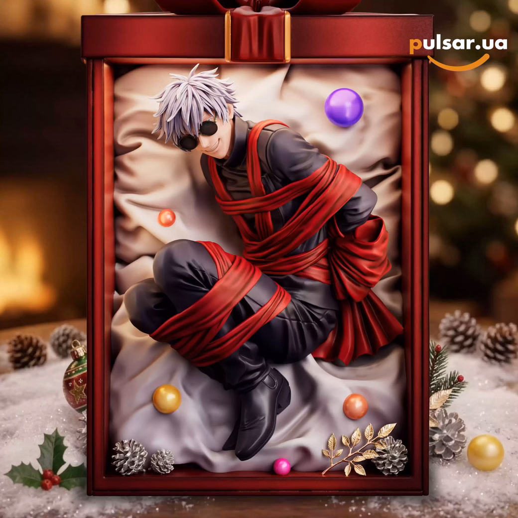 Оригинальная аниме фигурка «Christmas Gift Box Gojo Satoru-Jujutsu Kaisen-Flower Shell Studio»