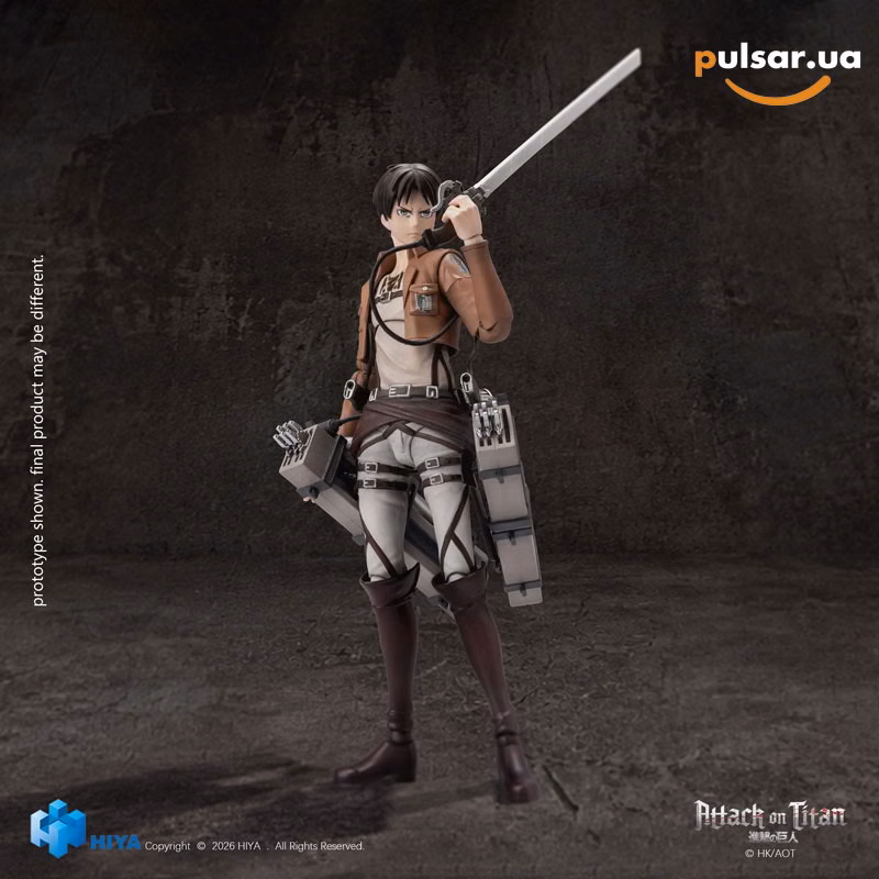 Оригінальна аніме фігурка «Attack on Titan 1/12 Action Figure Eren Yeager», фото 6