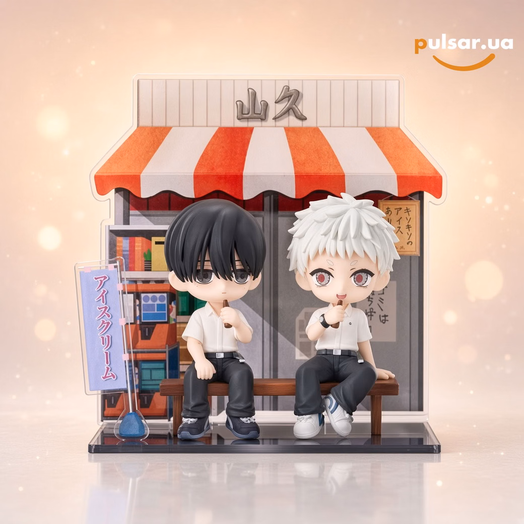 Оригінальна аніме фігурка  «The Summer Hikaru Died Yoshiki & Hikaru Chibi Figure w/Diorama»