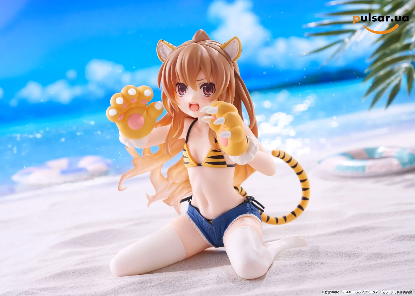 Оригінальна аніме фігурка «Toradora! Desktop Cute Figure - Taiga Aisaka Swimsuit Ver.», фото 3
