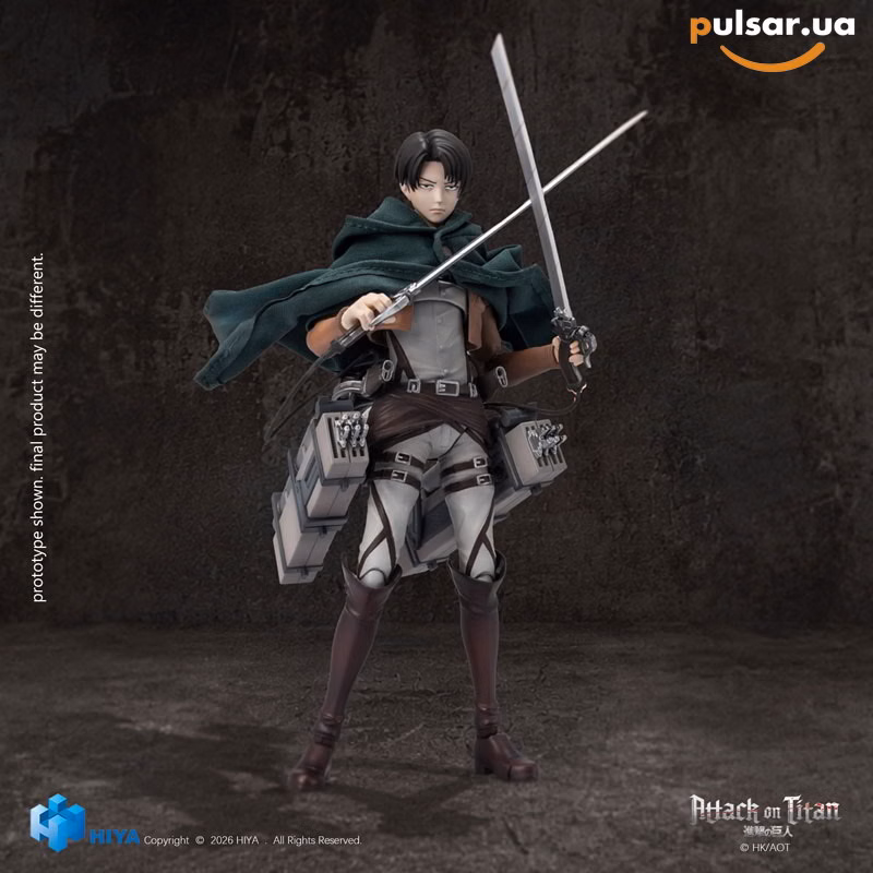 Оригінальна аніме фігурка «Attack on Titan 1/12 Action Figure Levi Ackerman», фото 6