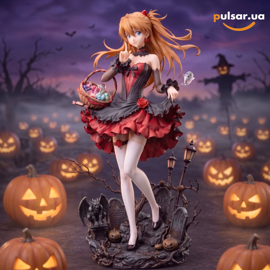Оригінальна аніме фігурка «Lamina Studio – Neon Genesis Evangelion Asuka Langley & Rei Ayanami Halloween Dress Ver. 1/6 Scale Limited Edition Resin Statue», фото 2