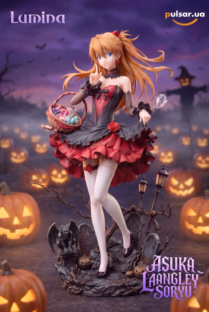 Оригінальна аніме фігурка «Lamina Studio – Neon Genesis Evangelion Asuka Langley & Rei Ayanami Halloween Dress Ver. 1/6 Scale Limited Edition Resin Statue», фото 5
