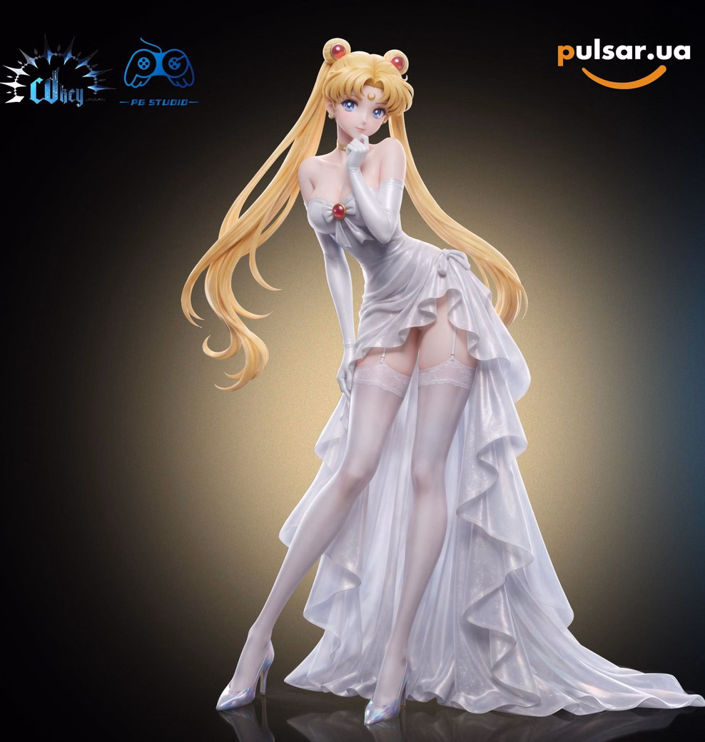 Оригінальна аніме фігурка «CDKEY Studio × PG Studio – Sailor Moon Tsukino Usagi & Mizuno Ami Evening Dress Ver. 1/6 Scale Limited Edition Statue», фото 4
