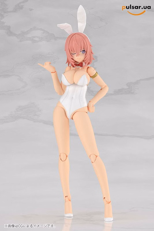 Оригінальна аніме фігурка  «Frame Arms Girl Durga I [Bunny Style -White-] Plastic Model», фото 2