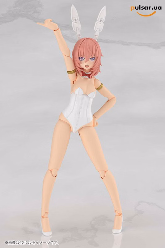 Оригінальна аніме фігурка  «Frame Arms Girl Durga I [Bunny Style -White-] Plastic Model», фото 12