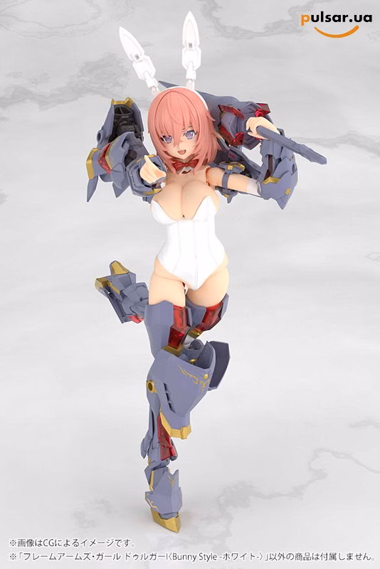Оригінальна аніме фігурка  «Frame Arms Girl Durga I [Bunny Style -White-] Plastic Model», фото 14