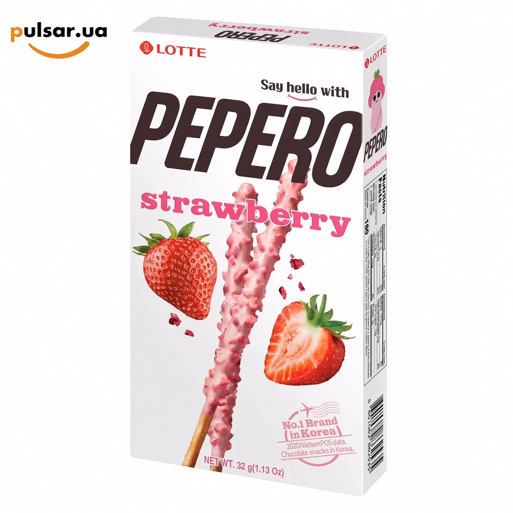 Палички «Соломка Lotte Pepero Strawberry 32 g»