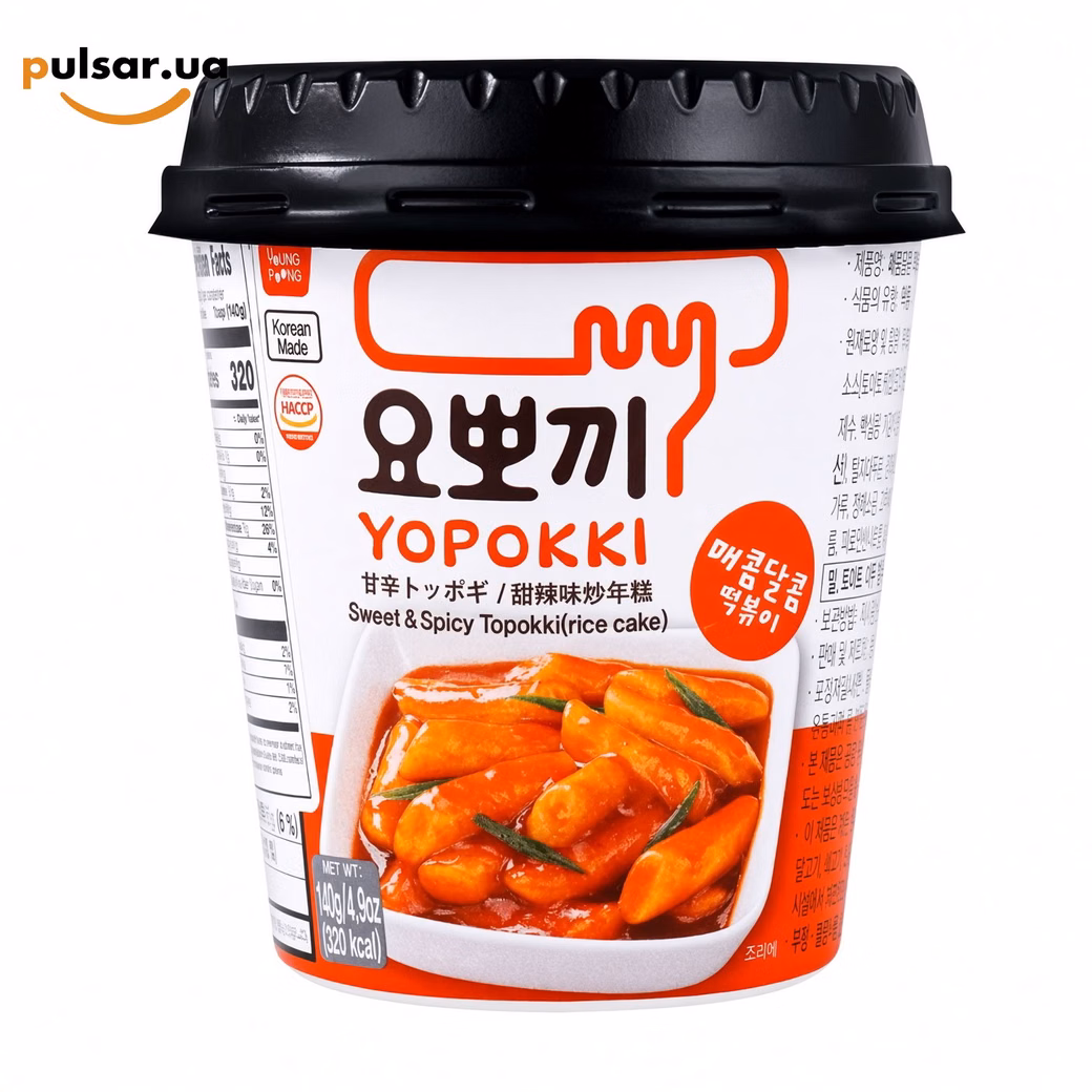 Токпоккі «Yopokki Sweet & Spicy Topokki Cup 140 g»