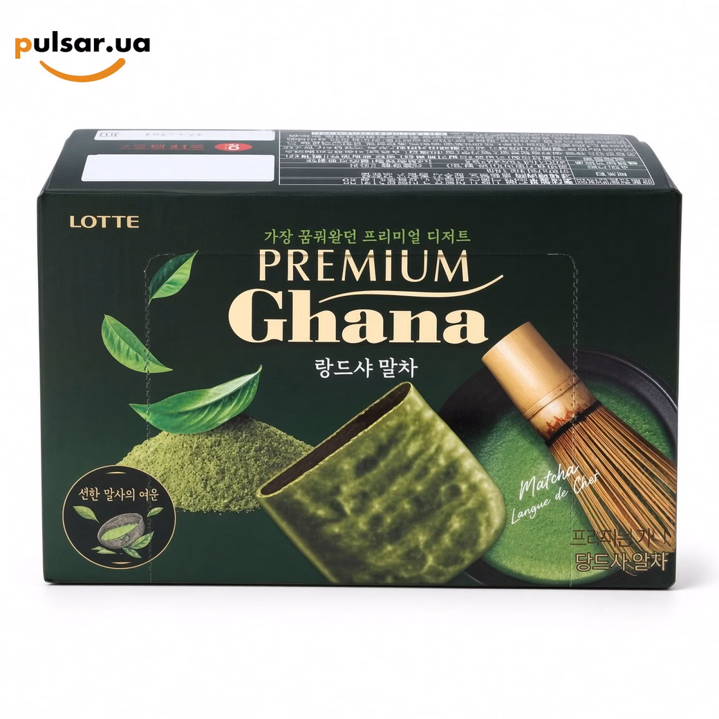 Печиво «Lotte Ghana Langue de Chat Matcha 91 g»