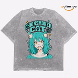 Футболка «Chainsmoker Cat ➤ Yani Neko» модель 2, фото 3