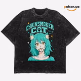 Футболка «Chainsmoker Cat ➤ Yani Neko» модель 2