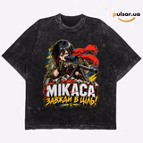 Футболка «UA Army ➤  Attack on titan ✶ Mikasa»  модель 2