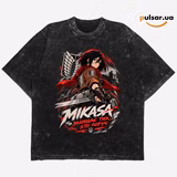 Футболка «UA Army ➤  Attack on titan ✶ Mikasa»  модель 3